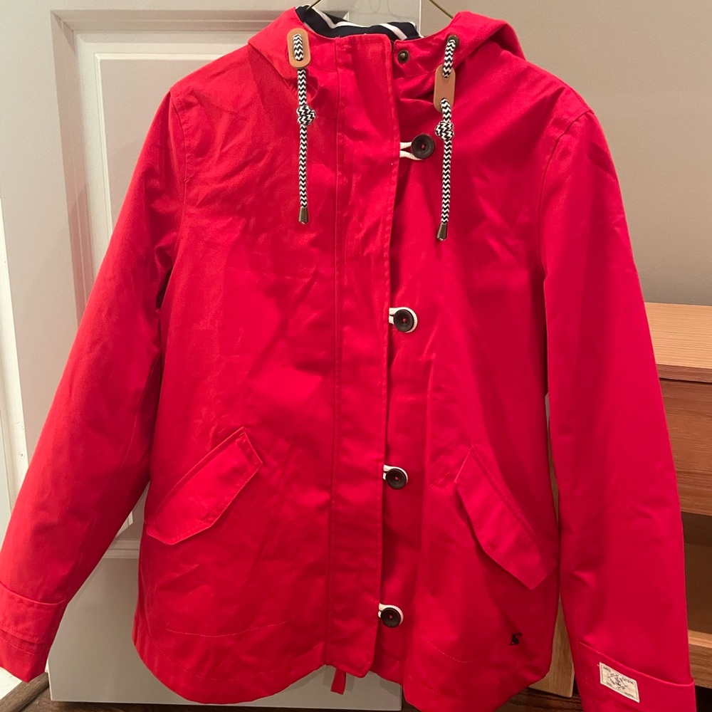 Joules Red waterproof Coast Raincoat (US 8 but runs small)